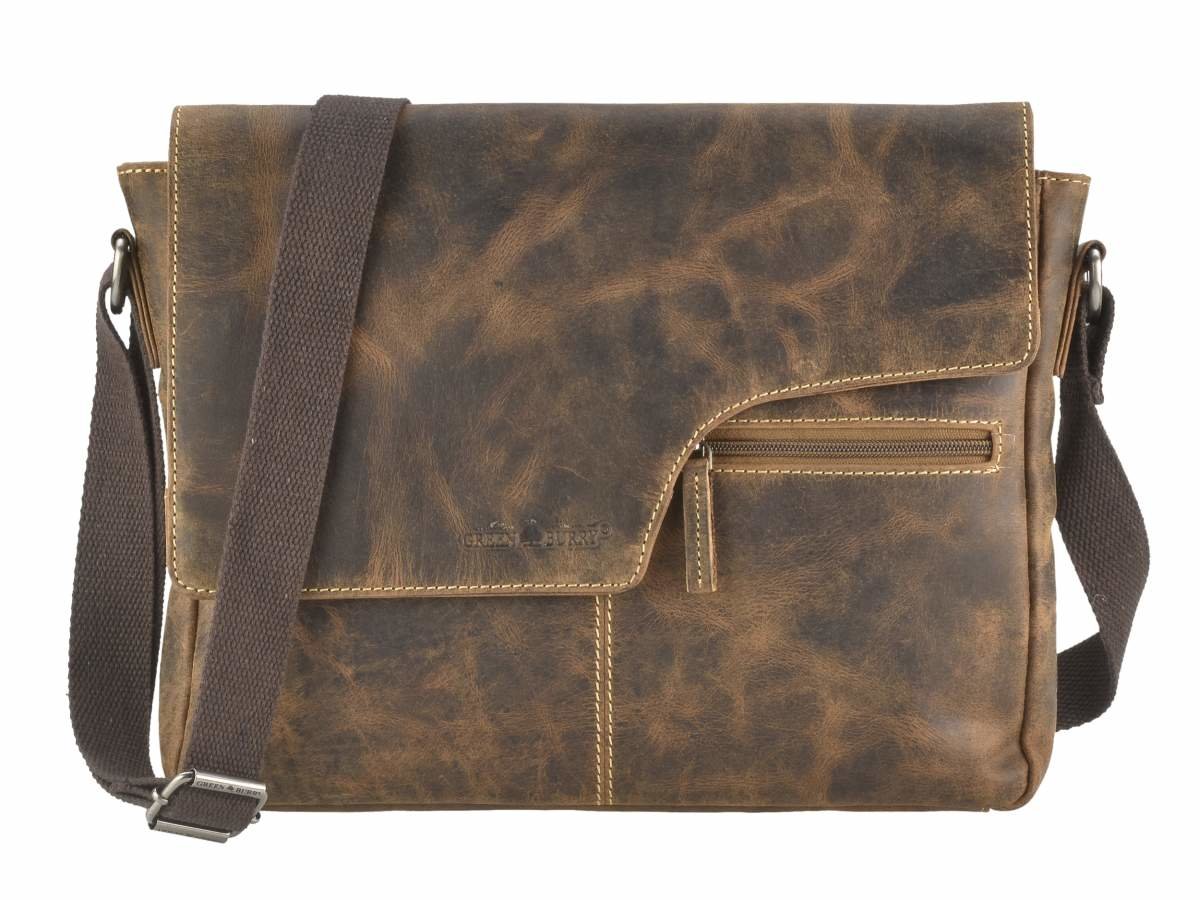 Greenbury Leathers Vintage Leather Shoulder Laptop Bag