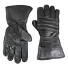 Men's Leather Motorcycle Gloves w/ Rain Cover