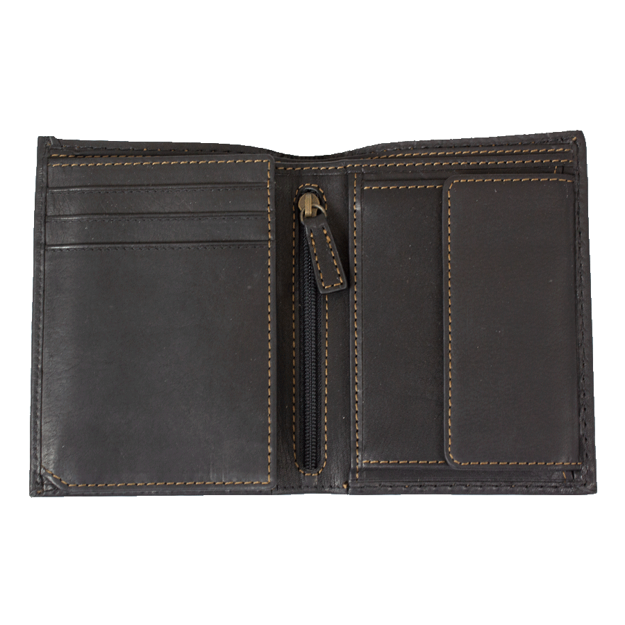 MET Men's Upright Bifold Leather Wallet
