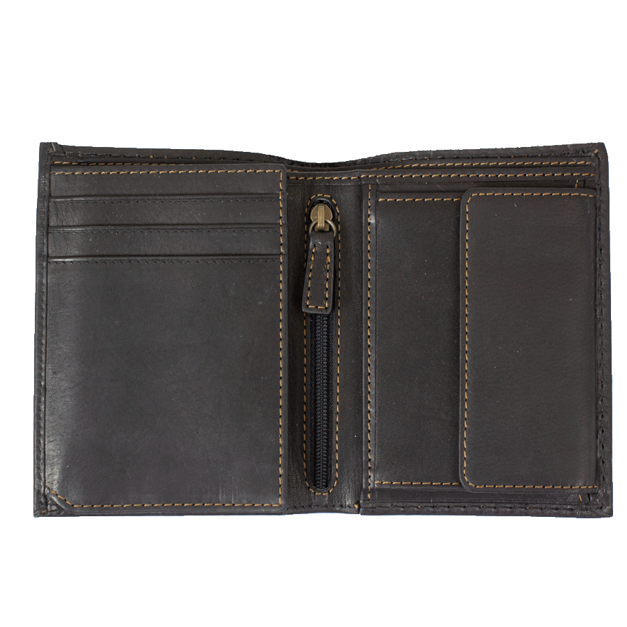 MET Men's Upright Bifold Leather Wallet
