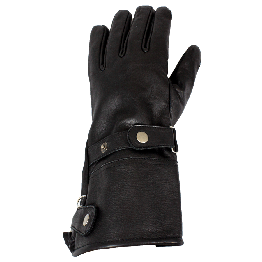 Open Road Men's Leather Gauntlet Riding Gloves