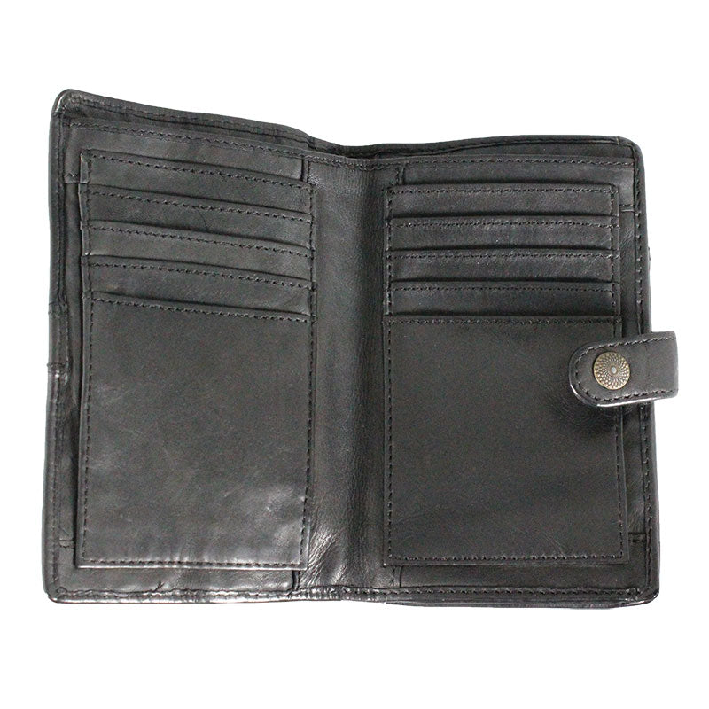 Women's Snap Tab Leather Wallet