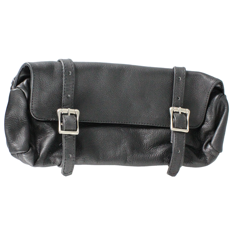 Double Buckle Small Leather Tool Bag