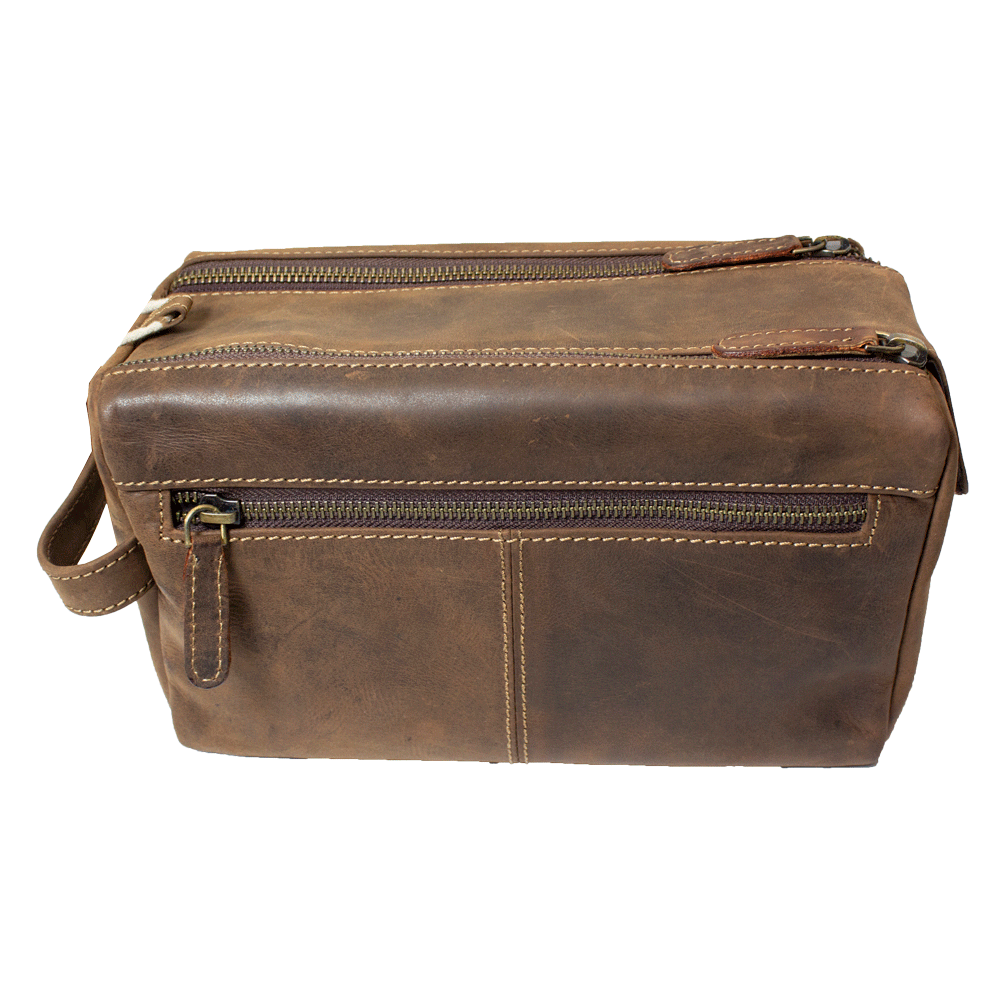 BOL Distressed Leather Toiletry Bag