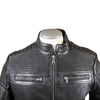 BOL Men's Ribbed Shoulder Leather Racer Jacket