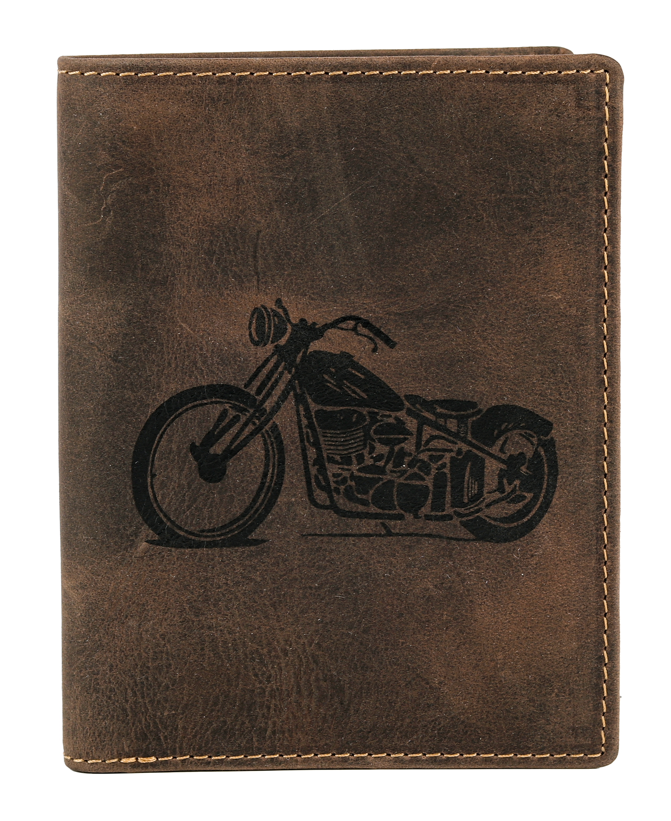 BOL/Open Road Men's Motorycle Distressed Leather Wallet