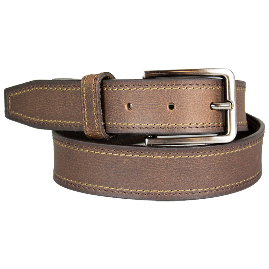 Men's Contrast Stitch Leather Belt