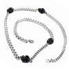 GoSteel Biker Skull Chain Necklace