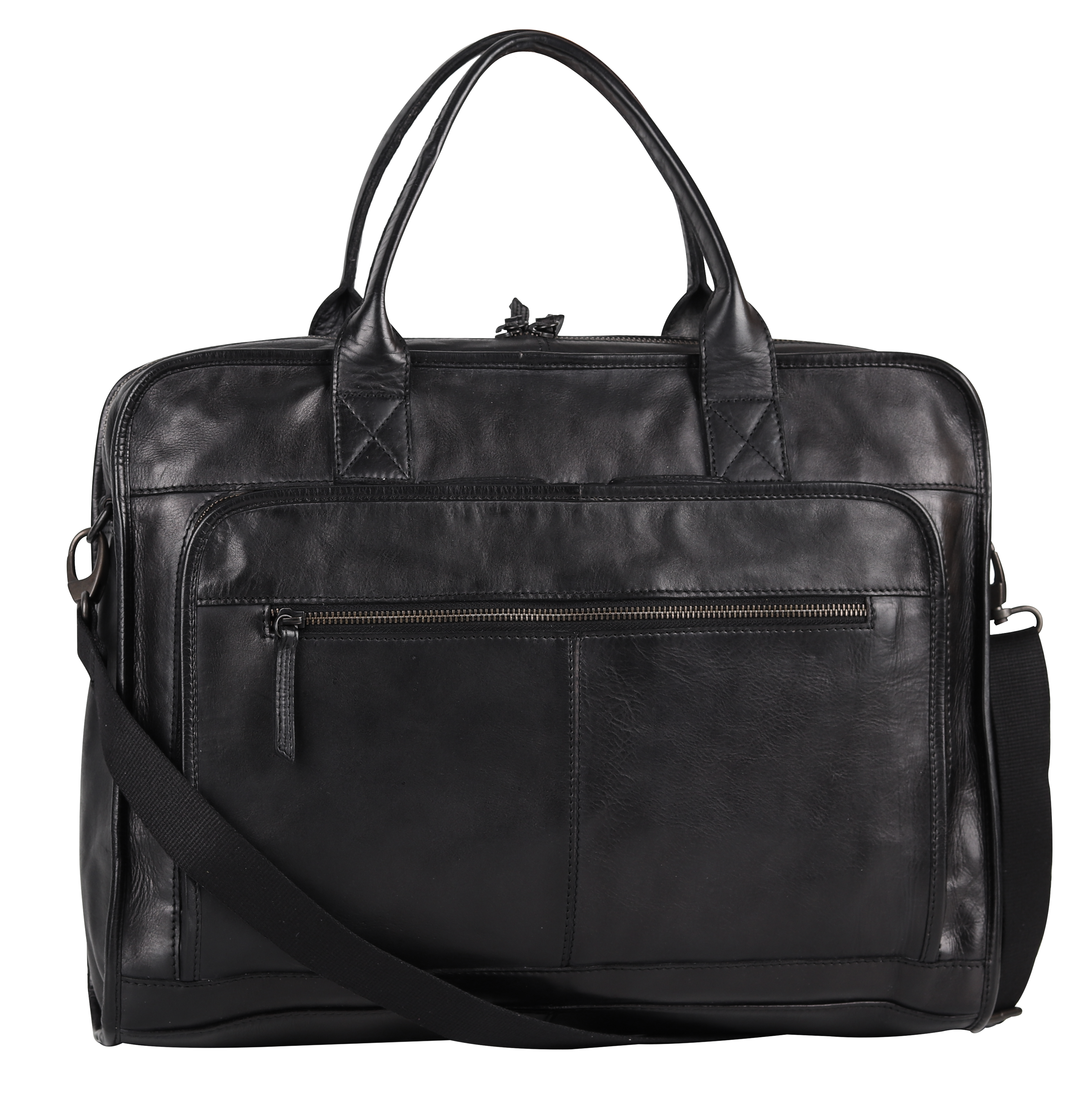 BOL/Open Road Two Handle Messenger Laptop Leather Bag