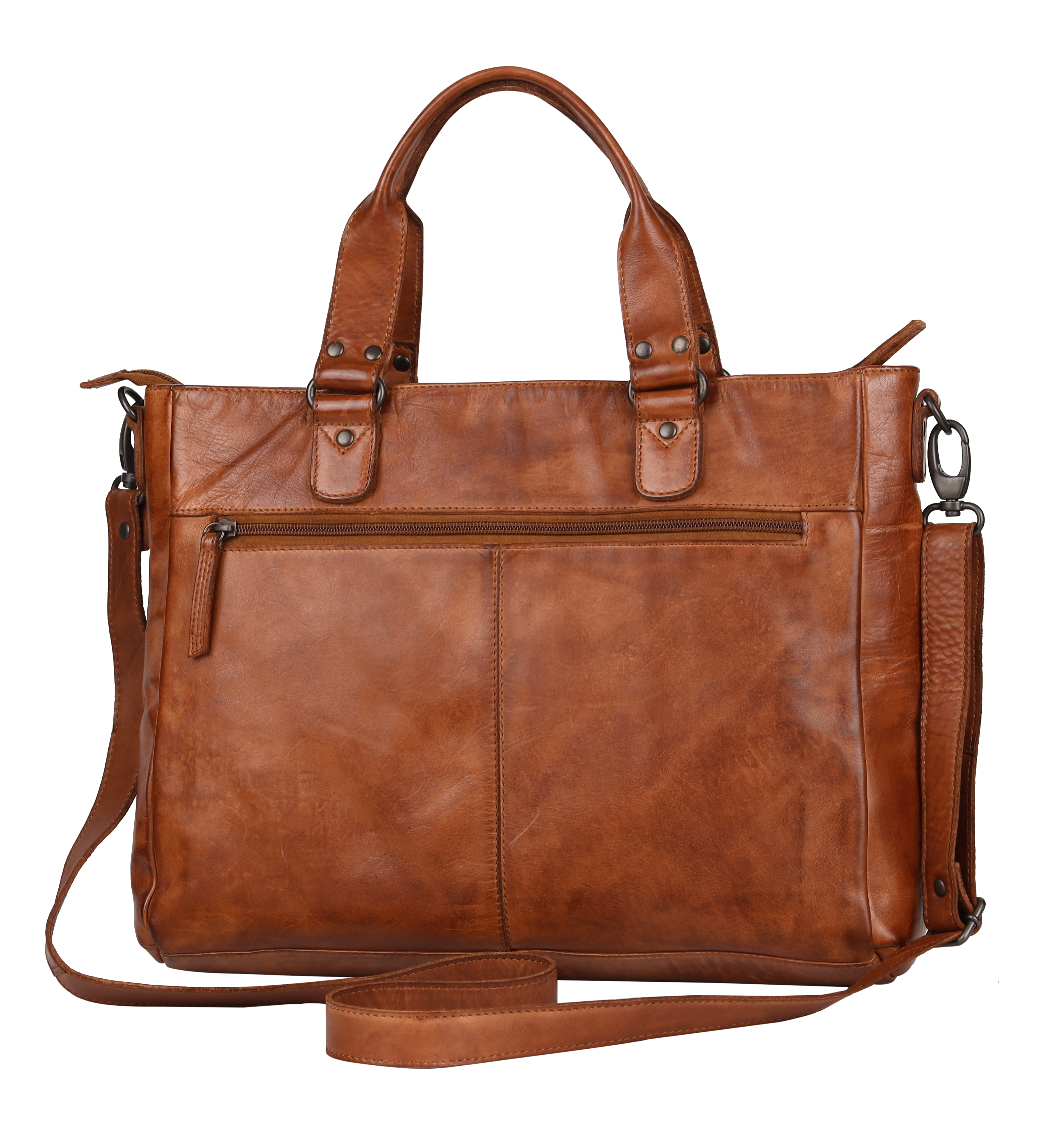 BOL/Open Road Two Handled Messenger Leather Laptop Bag