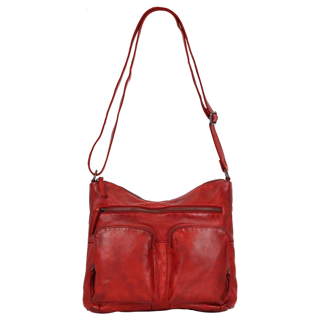 MET Double Front Pocket Leather Bag