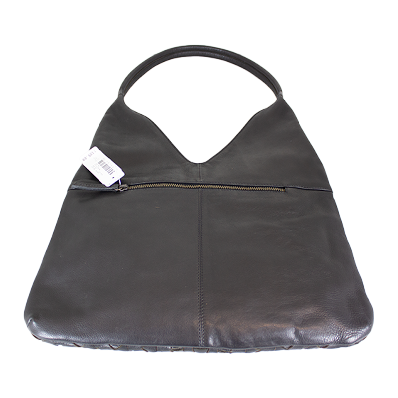 MET Leather Whip Stitch Large Handbag
