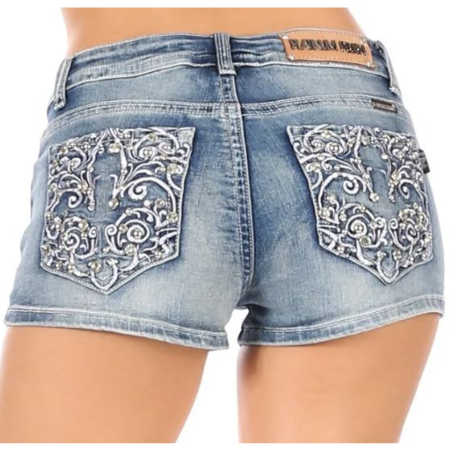 Bling denim hot sale shorts