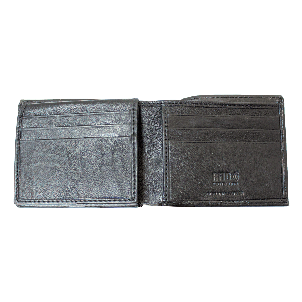 BOL Men's RFID Flapup Leather Bifold Wallet
