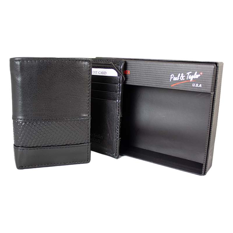 BOL/Open Road Men's Perforated Leather Wallet