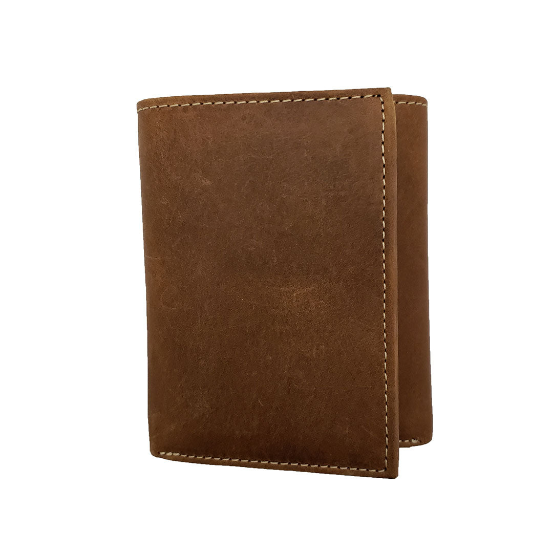 Men's Centre Wing Trifold Leather RFID Wallet