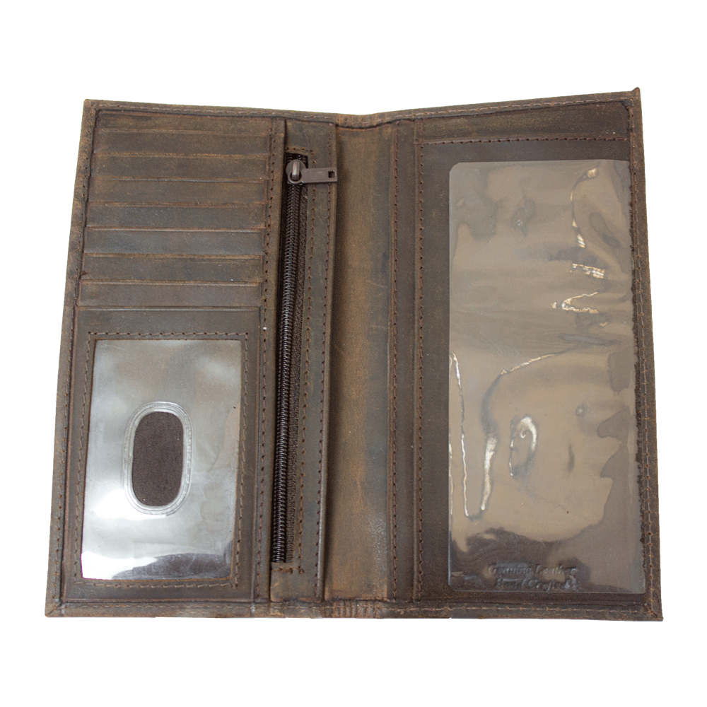 BOL Men's RFID Leather Upright Bifold Wallet