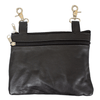 Open Road Black Leather Clip Bag