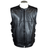 Open Road Men's Zip-Up Tactical Leather Vest