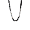 BOL Men's Two Tone Silver & Black Stainless Steel Chain