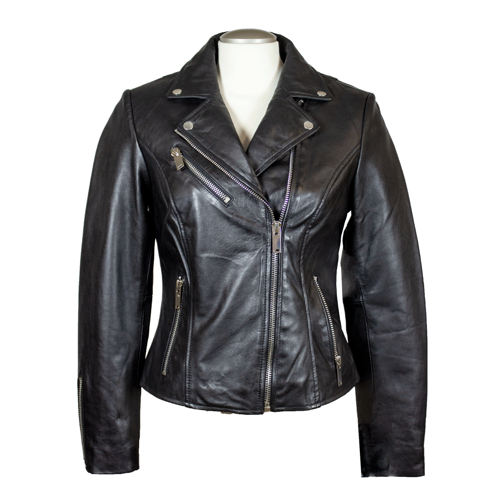 Women's Biker Style Leather Jacket