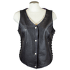 Open Road Women's Paisley Lined Leather Vest