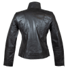 BOL Women's Snap Collar Biker Style Leather Jacket