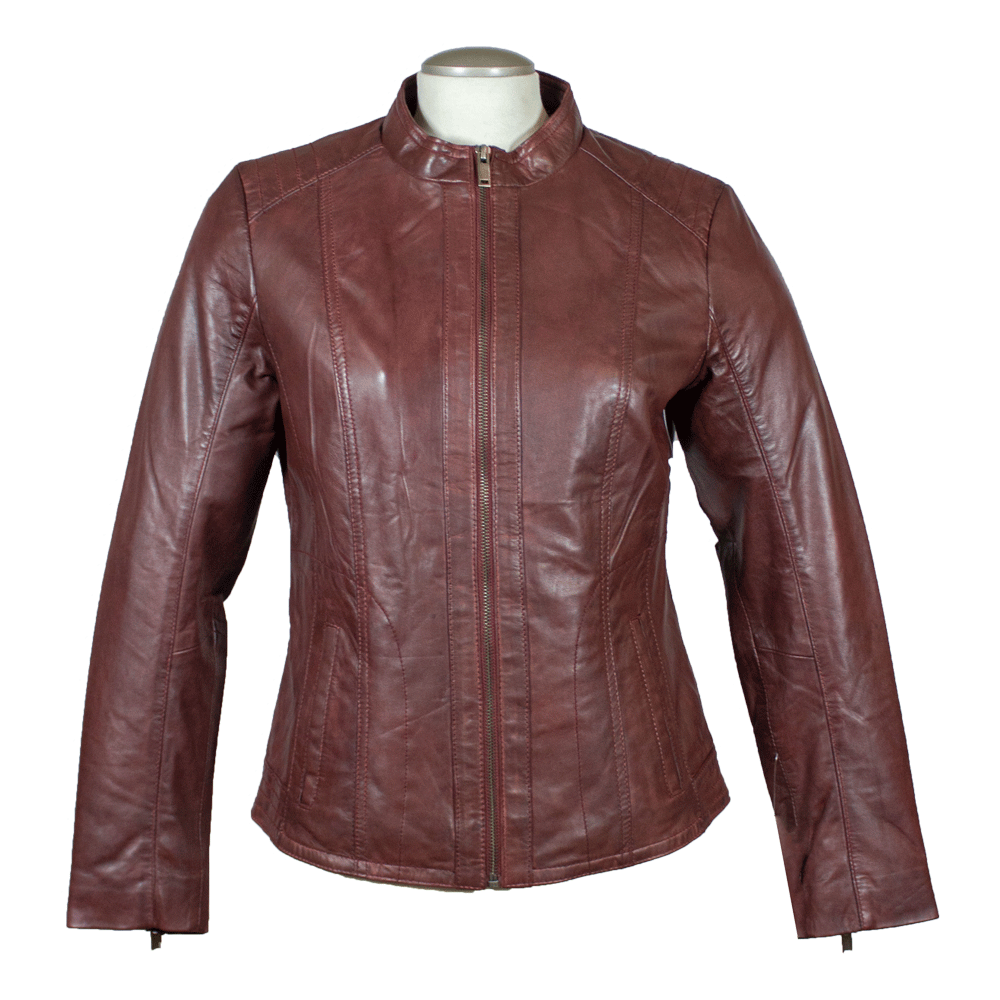 BOL Women's Zip Up Leather Jacket