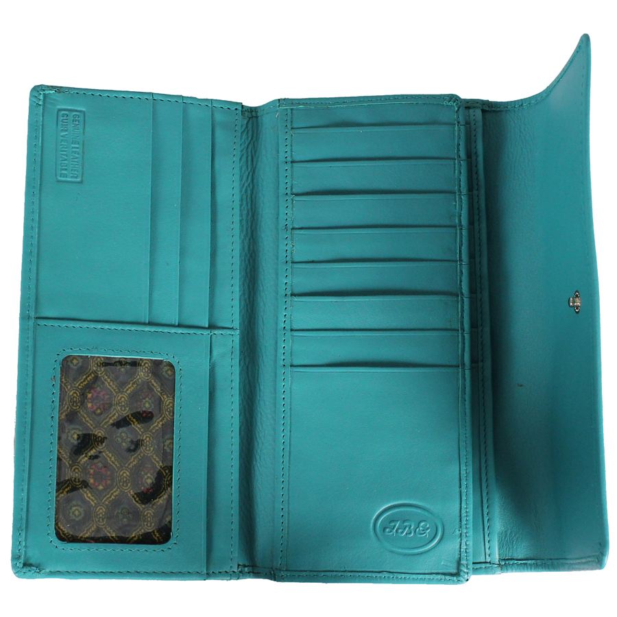 Women's Wing Flap Trifold Leather Wallet