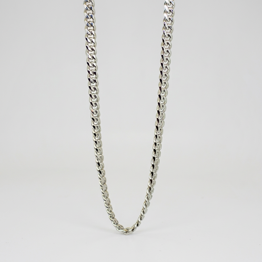 Men’s 24" Stainless Steel Curb Chain Necklace. Heavy-Duty Polished Biker Link - Boutique of Leathers/Open Road