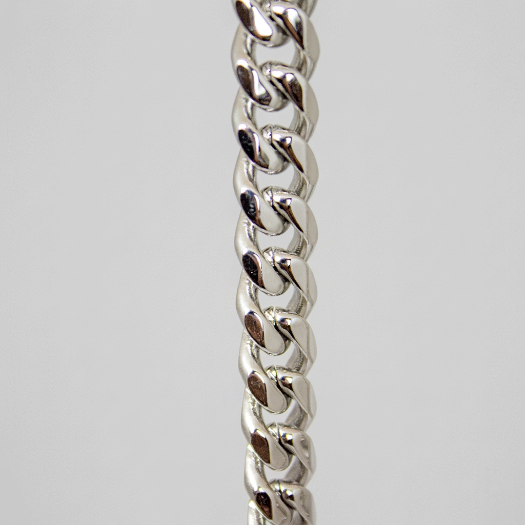 Men’s 24" Stainless Steel Curb Chain Necklace. Heavy-Duty Polished Biker Link - Boutique of Leathers/Open Road