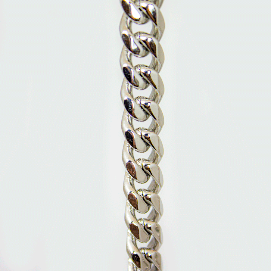 Men’s 24" Stainless Steel Curb Chain Necklace. Heavy-Duty Polished Biker Link