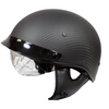 VOSS 707 Cruise Carbon Fibre Peak Half Helmet Matte Black