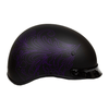 VOSS 707FRP Purple Paisley Half Helmet with Peak