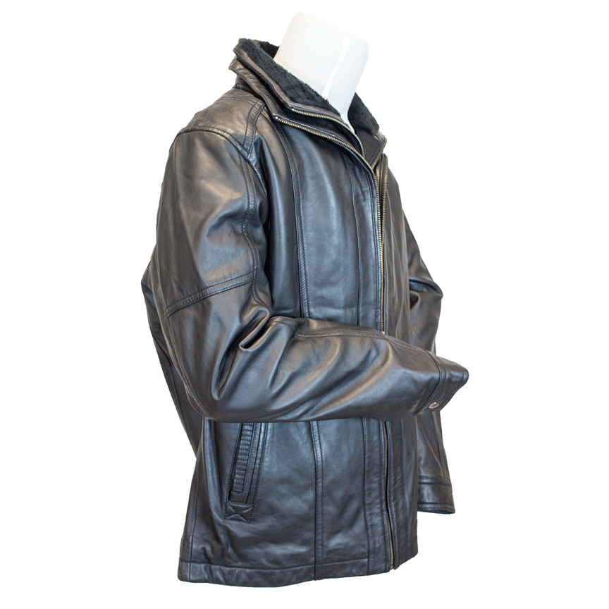 BOL/Open Road Men's Bomber Style Leather Jacket
