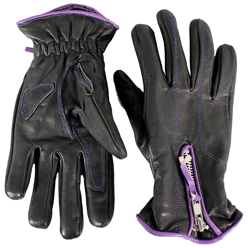 Open Road Women's Leather Motorcycle Gloves