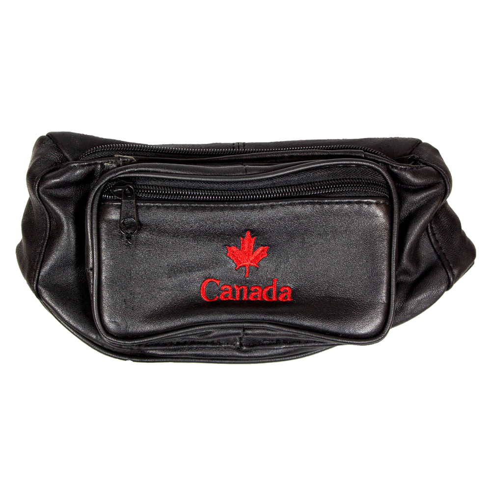 Canada Organizer Leather Waist Bag