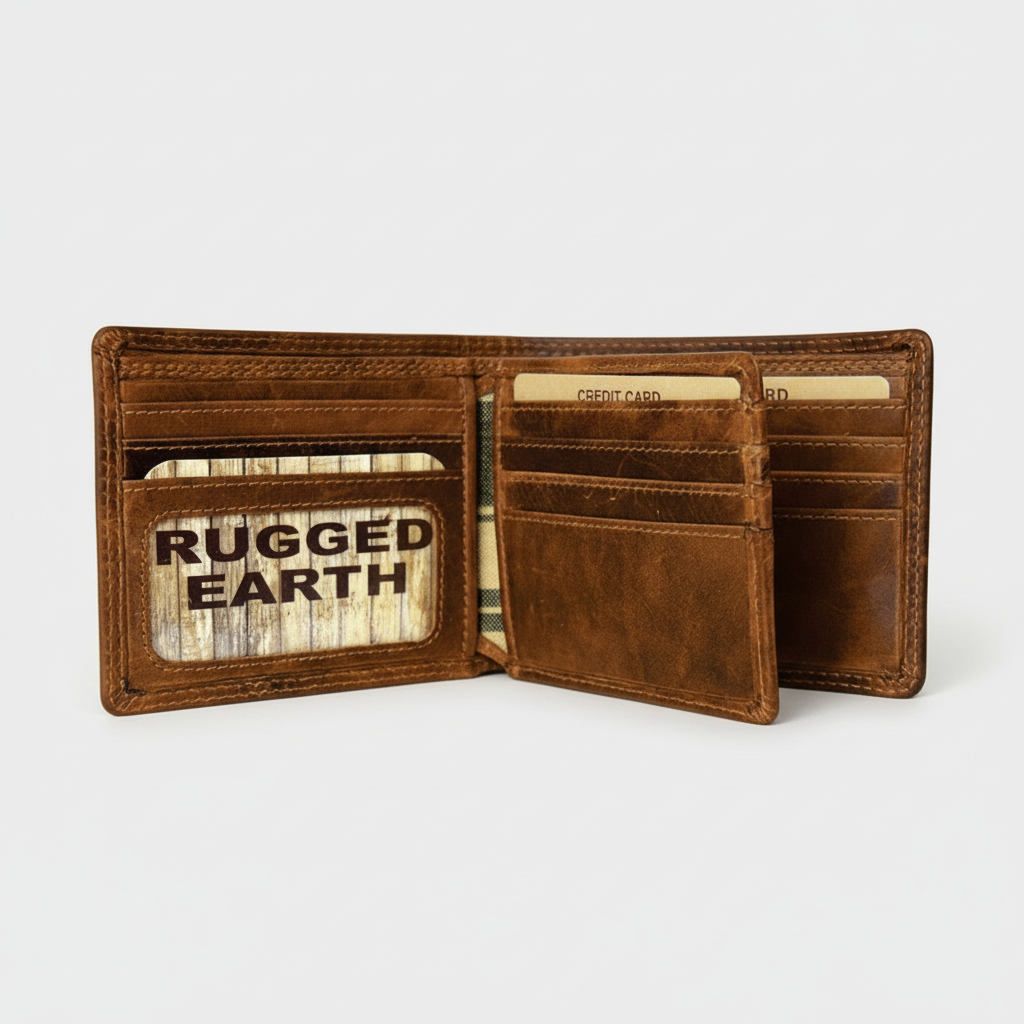 Rugged Earth Men's Bifold Leather Wallet
