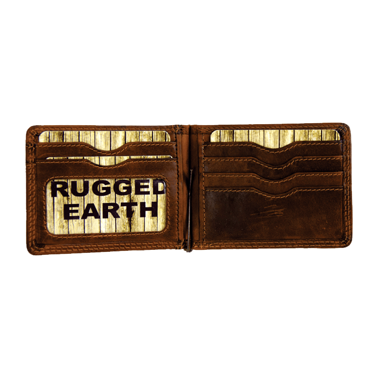 Rugged Earth Men's Leather Money Clip Wallet