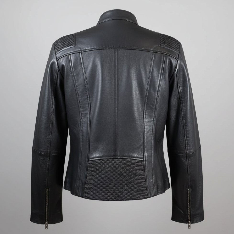 BOL Women's Basket Weave Accent Leather Jacket - Boutique of Leathers/Open Road