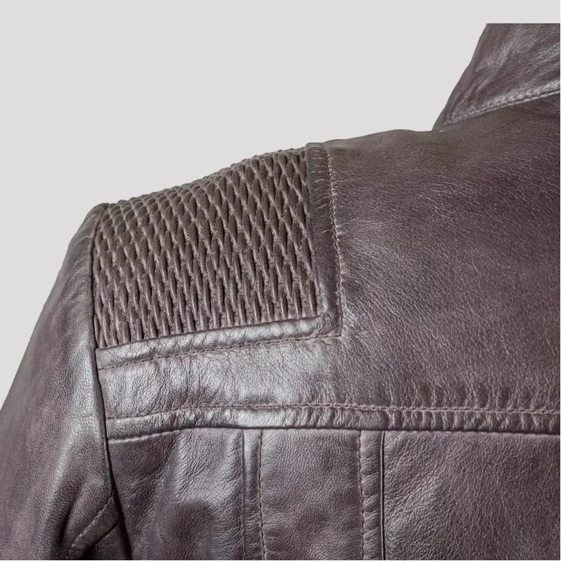 BOL Women's Basket Weave Accent Leather Jacket - Boutique of Leathers/Open Road