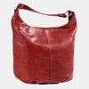 Zip Top Leather Hobo Bag