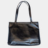 Zip Top Leather Tote Bag