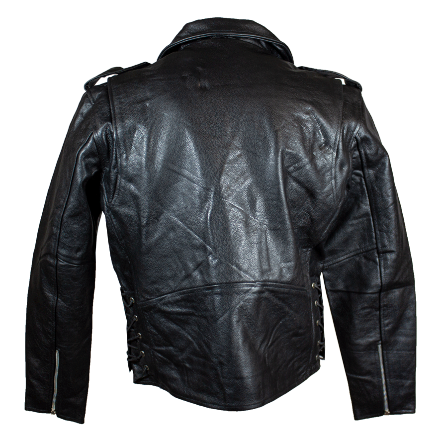 Open Road Men's Classic Leather Motorcycle Jacket