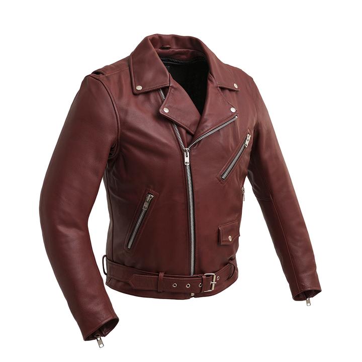 First MFG Co. Men's Filmore Whiskey Motorcycle Leather Jacket