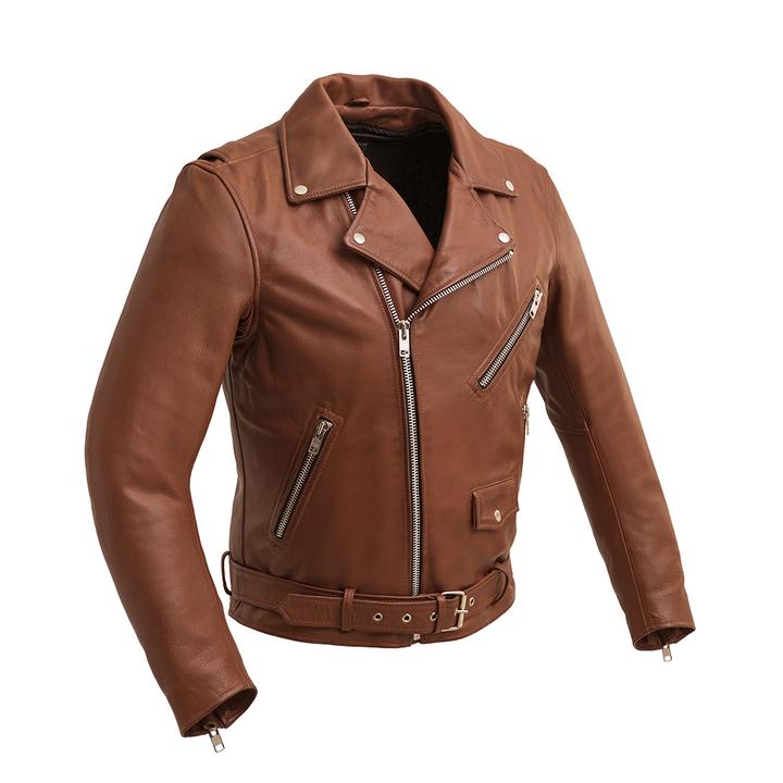 First MFG Co. Men's Filmore Whiskey Motorcycle Leather Jacket