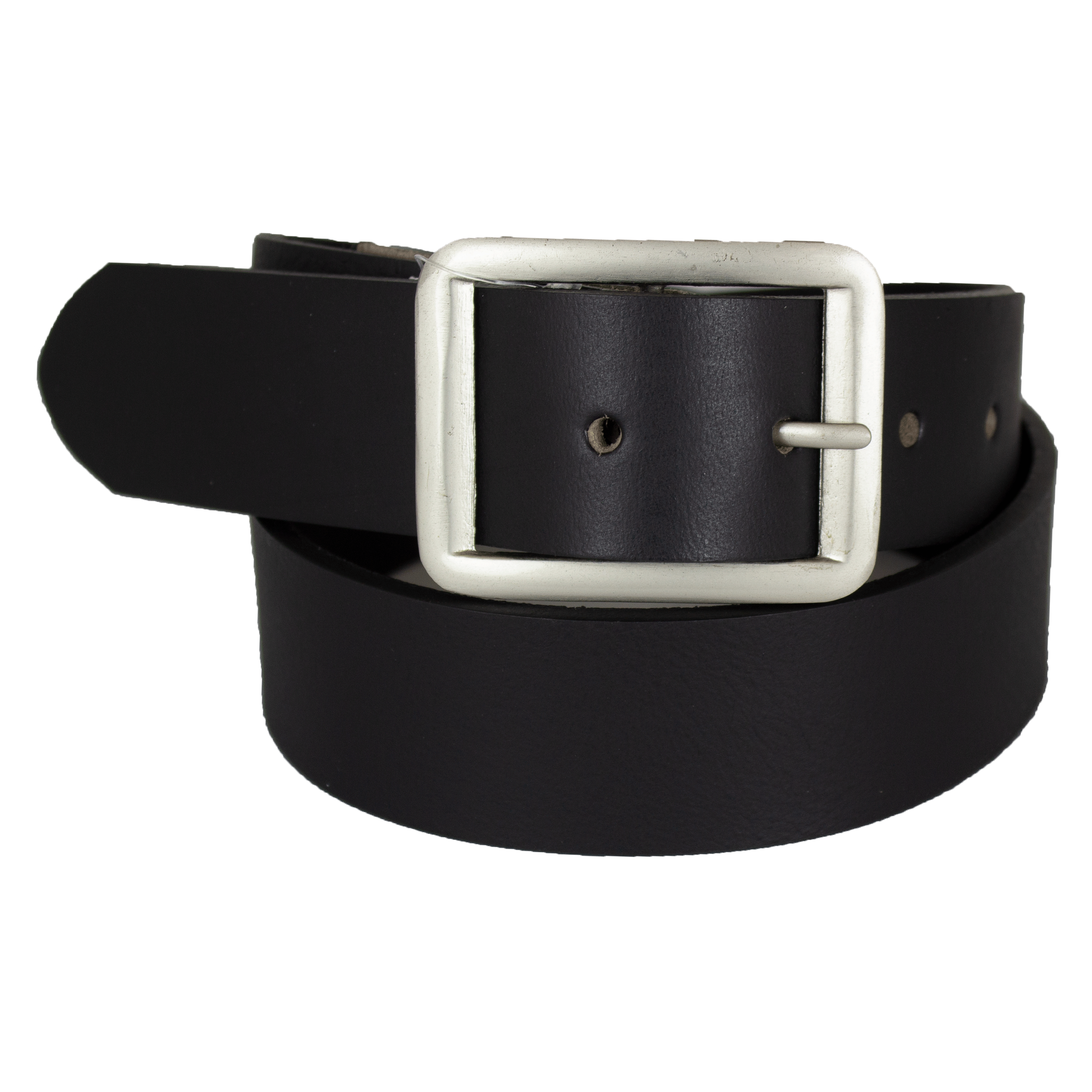 BOL Men's Rectagular Buckle Smooth Leather Belt