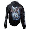 J&L Imports Men's Moon and Dragon Zip-Up Hoodie