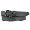 Women's Round Buckle Distressed Leather Belt