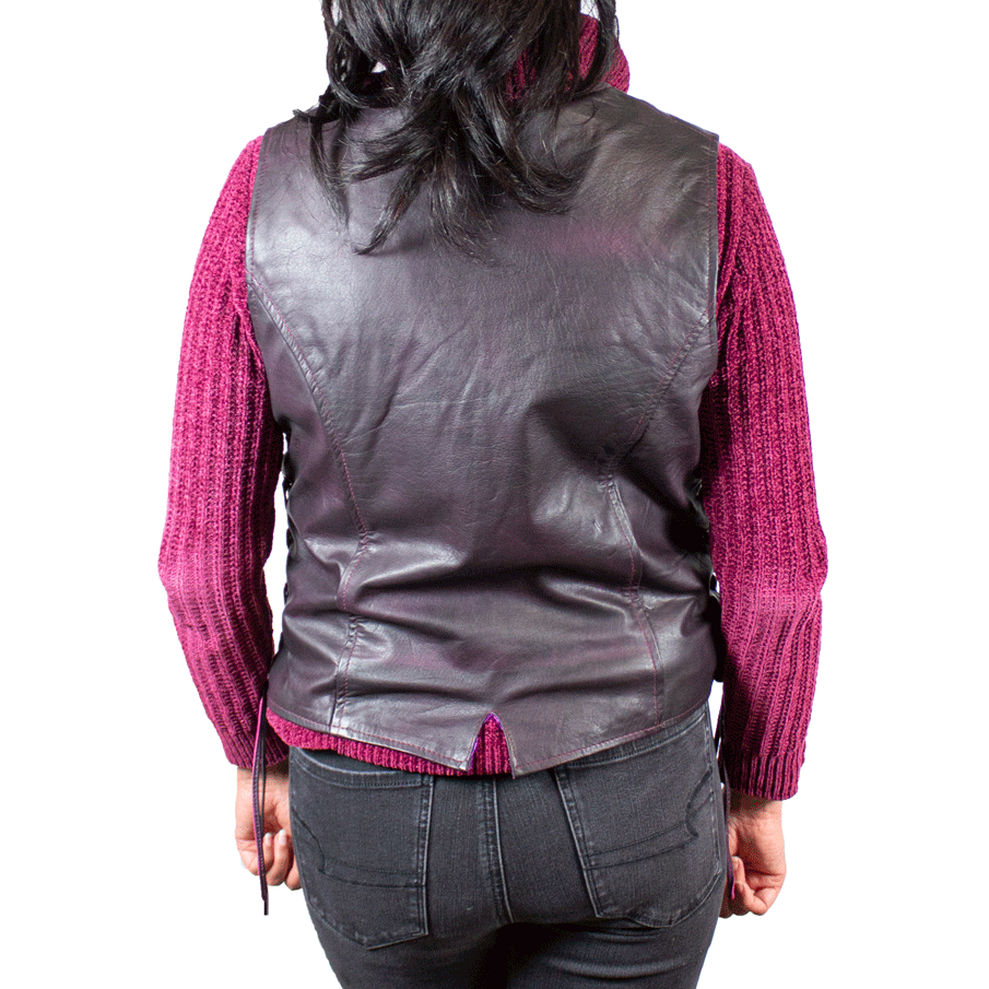 Open Road Women's Lace Side Leather Vest